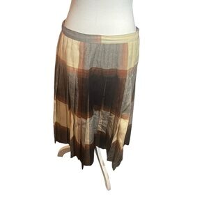 Vintage wool kilt beautiful brown and cream ladies medium by Higland Queen
